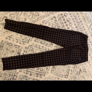 Sanctuary black and brown plaid stretchy pant, XS